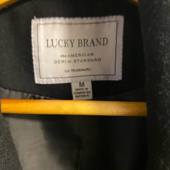 Lucky brand Women's Black Pea Coat, medium, in excellent condition - Picture 3 of 4